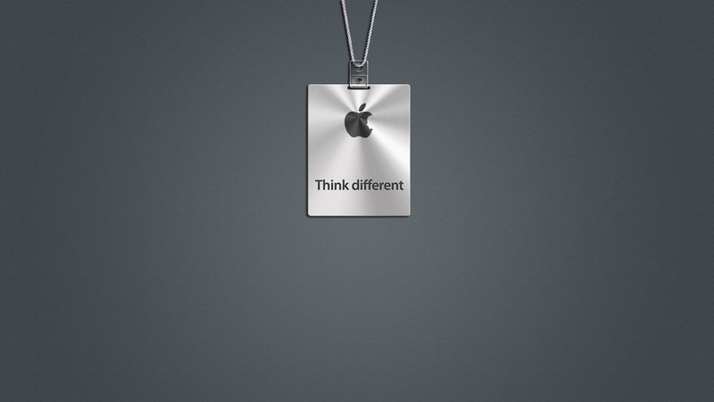 1080P, logo, grey, Think Different, apple, mac