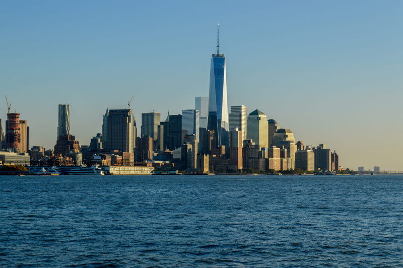 5K, spire, outdoors, ny, america, buildings, sky, body, modern, new york, water, skyscaper, city, one world trade center, new, waterfront, skyscraper