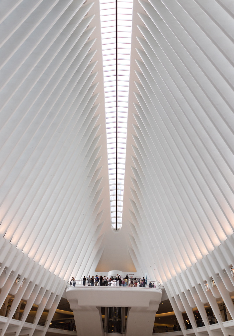 4K, ceiling, day, new york, no people, modern, station, white, low angle view, us, public transport, pattern, transport, indoors, light, in a row, ny