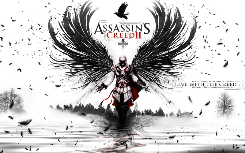720P, bird, assassins creed revelations, desmond miles, quote, wings