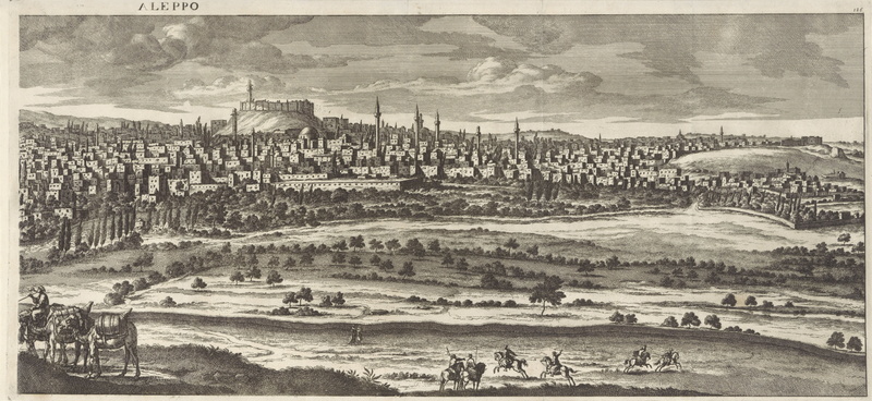 8K, monochrome, Levant, Engraving, Aleppo, Mosque, Jan Luyken, Syria
