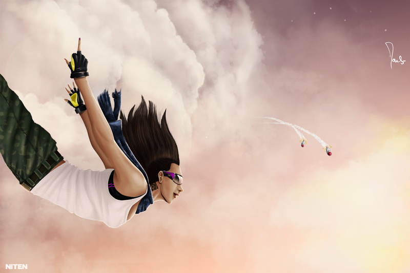 flying, real people, human arm, smoke - physical structure, piercing, women, middle finger, event, 1080P, lifestyles, holding, leisure activity, clouds