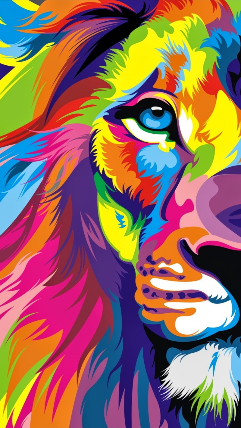 paint, animal body part, abstract, Lion, king, full frame, paintings, creativity, painting, multi colored, Animals, beasts, dragon, pattern, vibrant color