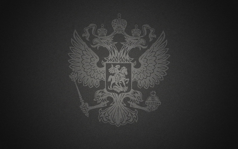 double-headed eagle, the coat of arms of Russia, 1080P, black background