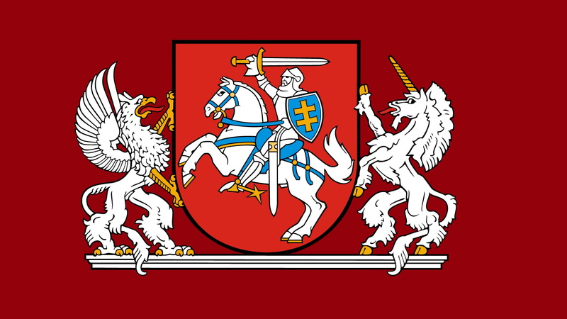 animal body part, flag, Lithuania, 1080P, astrology sign, celebration, representation, coat of arms, art and craft, outdoors, domestic animals, horseman