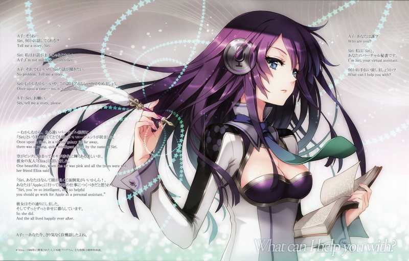 Girl, Siri (Apple), Original (Anime), 1080P, Original, Anime
