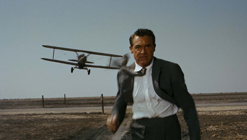 Alfred Hitchcock, model airplane, portrait, weapon, nature, front view, day, aggression, mode of transportation, standing, holding, 720P, adult, looking at camera