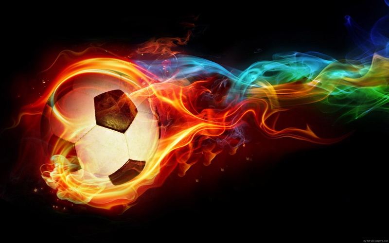 football, graphic, fire, 1080P, ball, sport