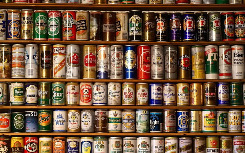 cans, beer, 1080P, lot, can