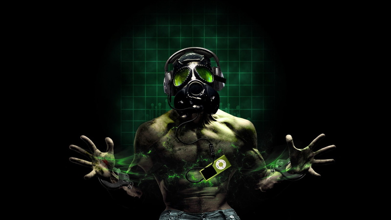 indoors, obscured face, technology, safety, digital composite, human body part, studio shot, protection, waist up, helmet, one person, black background