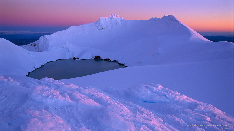 ruapehu, Mountains, new, crater, lake, zealand, 2K, mount