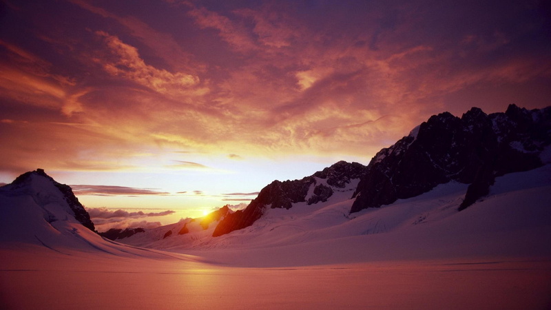 mountain, snow, zealand, 1080P, new zealand, 1920x1080, nature, snowy, new, sunset