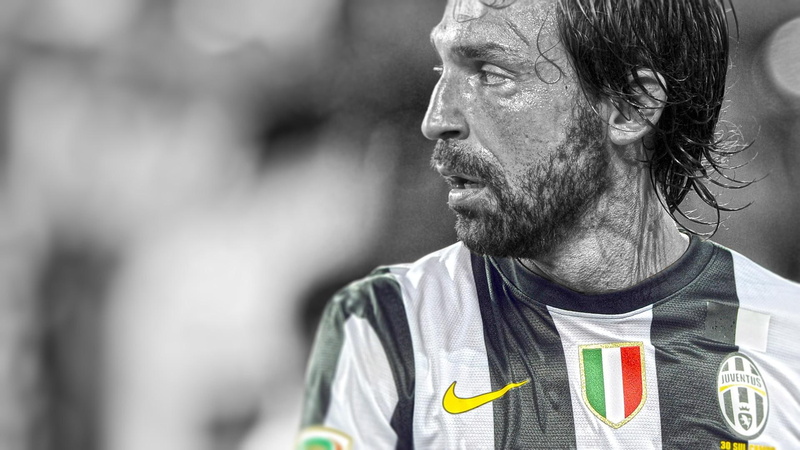 andrea, pirlo, sports, 1080P, black, 1920x1080, football, soccer, jersey, white, andrea pirlo, juventus
