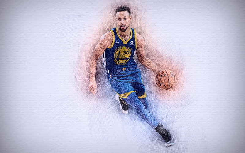 Stephen Curry, Basketball, 4K, Golden State Warriors, NBA
