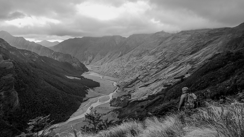 rock, blackandwhite, outdoors, environment, tranquility, sky, landscape, tranquil scene, newzealand, mountains, mountain, bandw, non-urban scene, valley