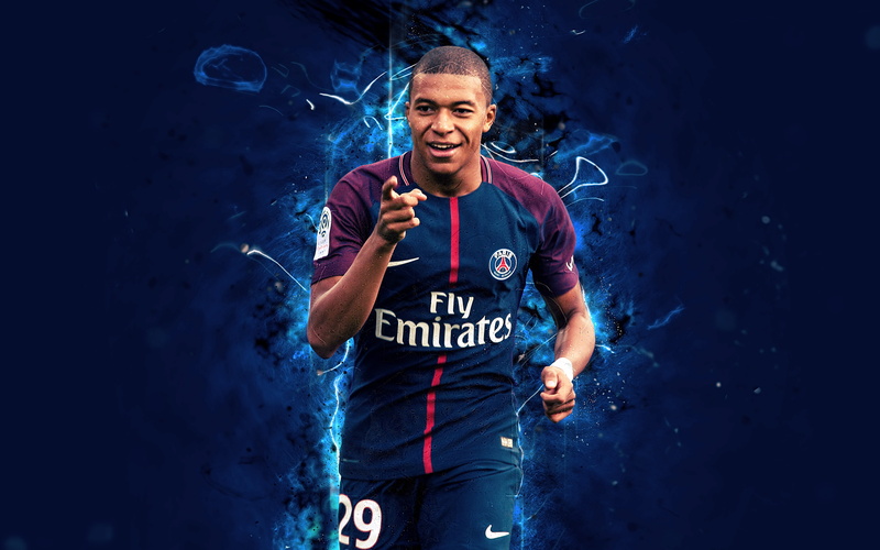 Kylian Mbappé, Paris Saint-Germain F.C., Soccer, 4K