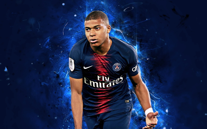 Paris Saint-Germain F.C., French, Kylian Mbappé, Soccer, 2K