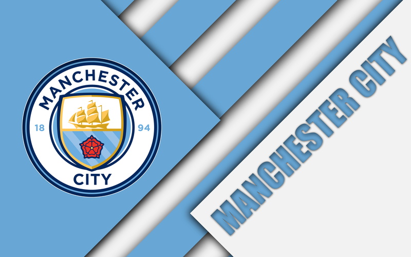 Logo, 4K, Soccer, Manchester City F.C.