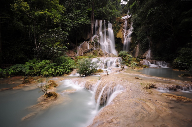 waterfall, Vietnam, mountain, Pongour, 4k, Dalat Waterfall, river, falls, 4K