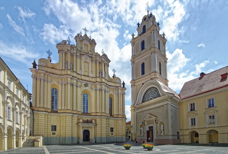historic center, building exterior, history, belief, christianity, bell tower of st john church, historically, no people, vilnius, outdoors, building, day