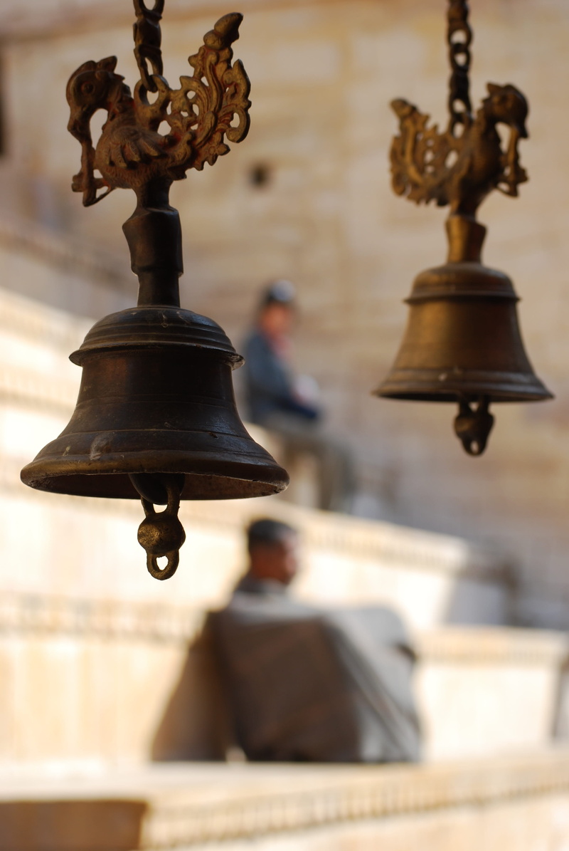 buddhist, spirituality, building exterior, bell, hanging, built structure, buddhism, Bells, metal, place of worship, one person, belief, day, historical