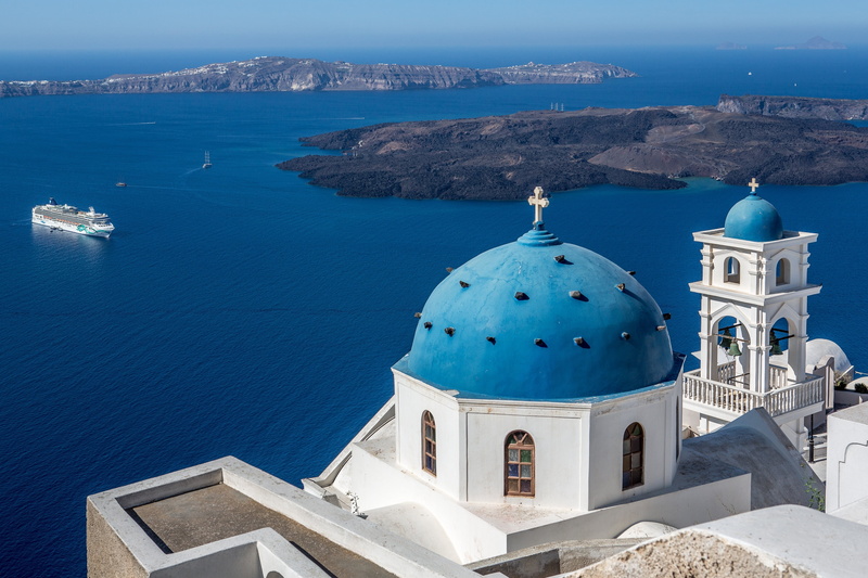 built structure, dome, Church, 2K, building, Church of Ai-Stratis, Santorini, spirituality, the dome, Islands, outdoors, Greece, travel destinations, the Church of AI-Stratis