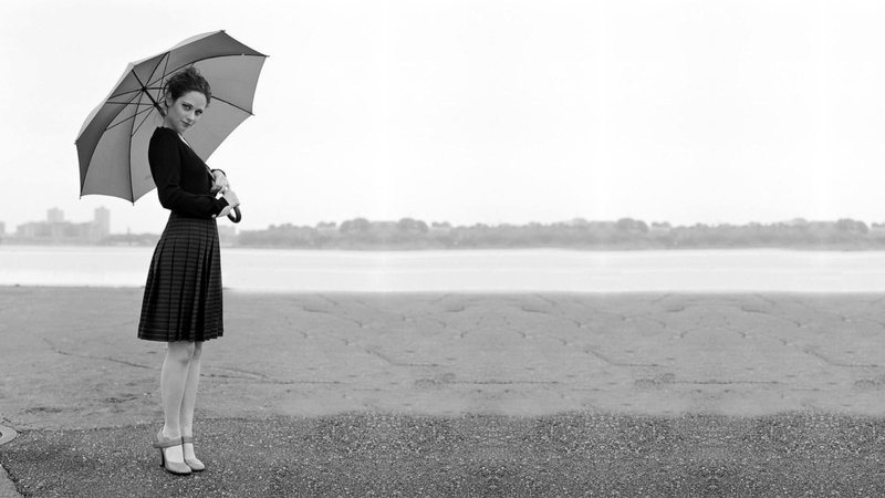 s, water, one person, Zooey Deschanel, lifestyles, women, umbrella, nature, dress, day, full length, young adult, box, holding, land, fashion, adult, leisure activity