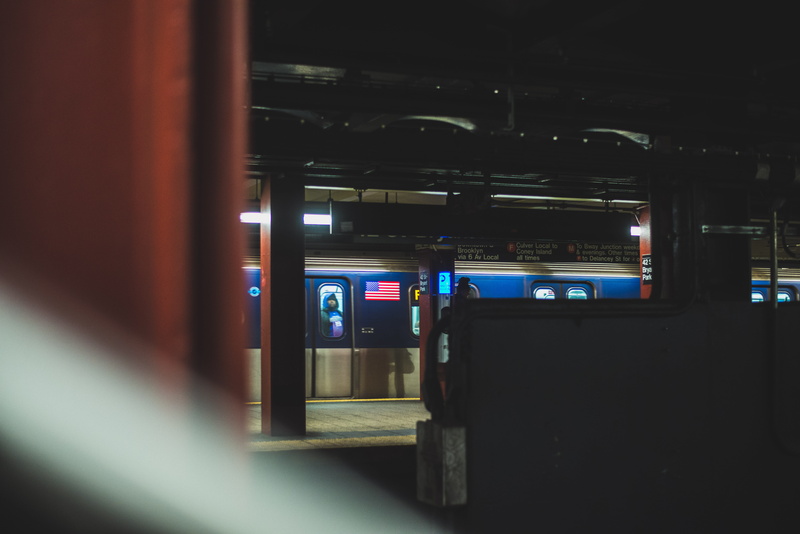 rail transportation, mode of transportation, passenger train, subway train, underground, 5K, parking, person, architecture, lighting, train, architectural column