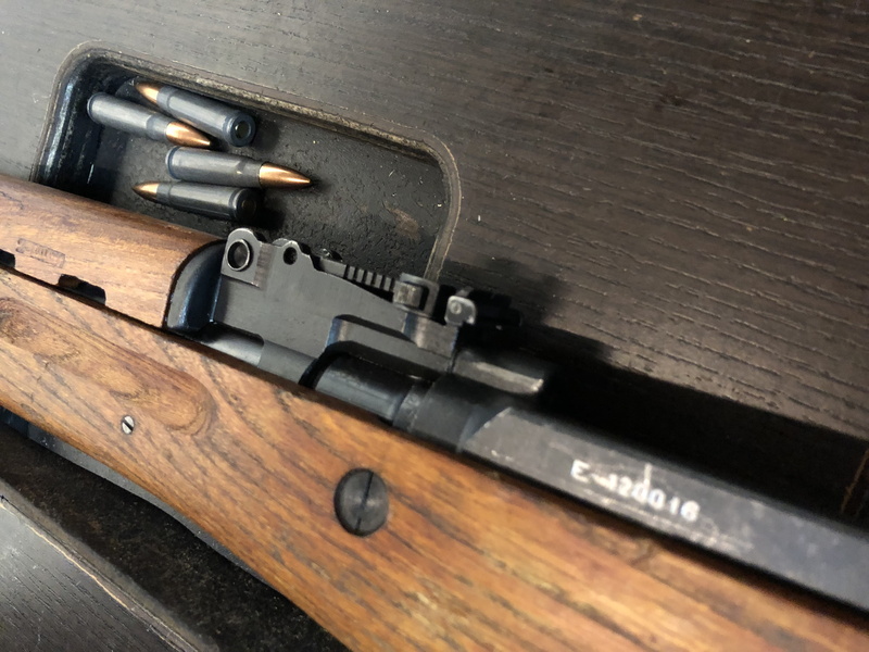 still life, united states, brown, 14280 sw 142nd st, shooting, table, vintage, technology, single object, gun, rifle, indoors, communication, high angle view