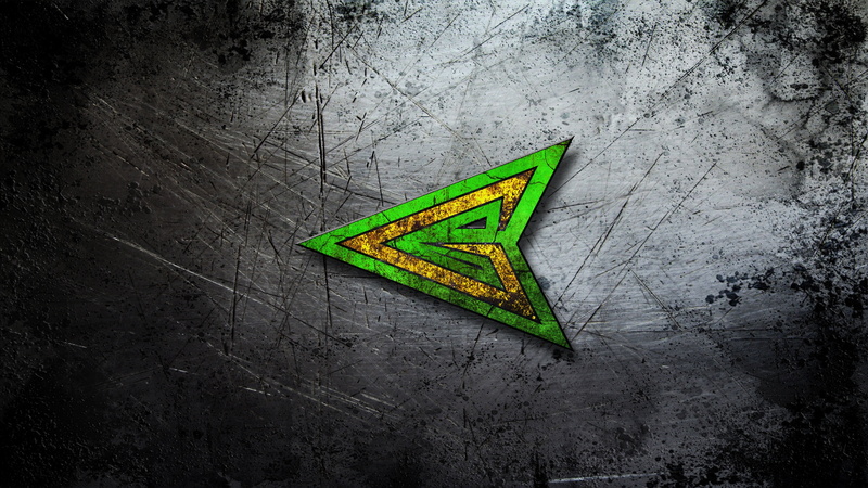 tip, center, steel, emerald, background, 4K, combat., texture, green arrow, metal, scratches