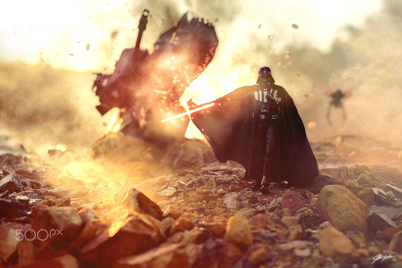 selective focus, vader, real people, outdoors, fire, toys, men, lifestyles, nature, fire - natural phenomenon, wars, leisure activity, 500px, burning, dart