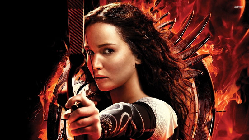 The Hunger Games, archery, brunette, 1080P, Hunger Games, movies, Jennifer Lawrence