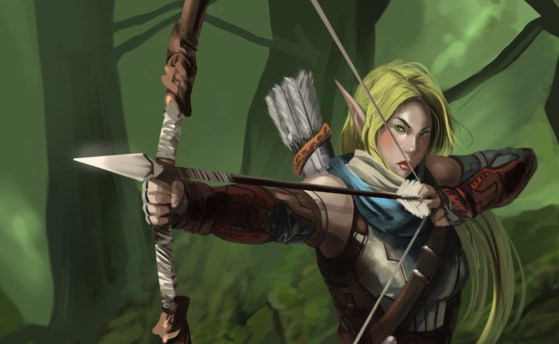 bow, front view, holding, young adult, land, real people, archer, 1080P, lifestyles, fantasy art, arrow - bow and arrow, leisure activity, hair, fantasy girl