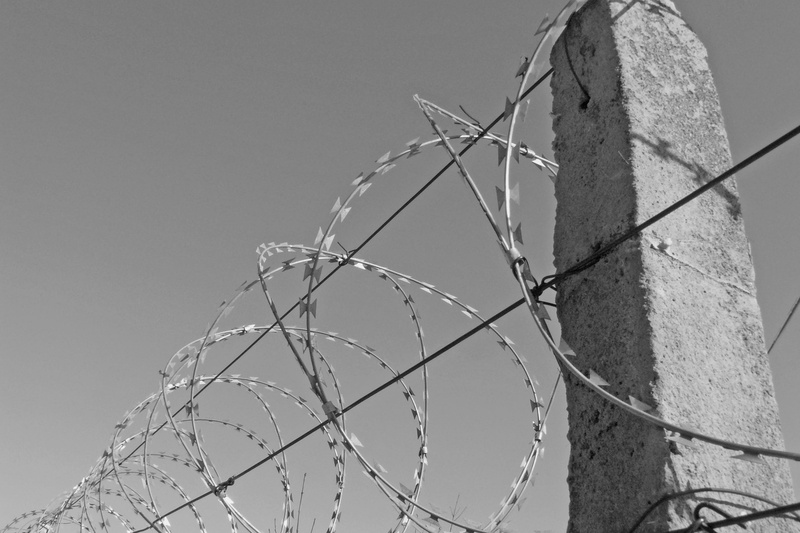 barbed, no people, undom, protection, rust, fleeing, boundary, watch, wire, razor wire, wall - building feature, metal, fugitive, oppression, area, fence