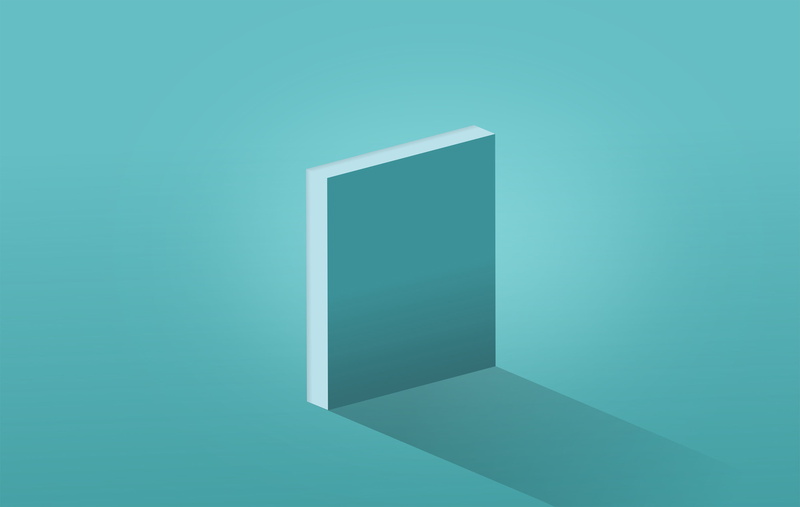 copyspace, architecture, structure, single object, effect, turquoise colored, breaking, background, geometric shape, broken, indoors, blank, colored background