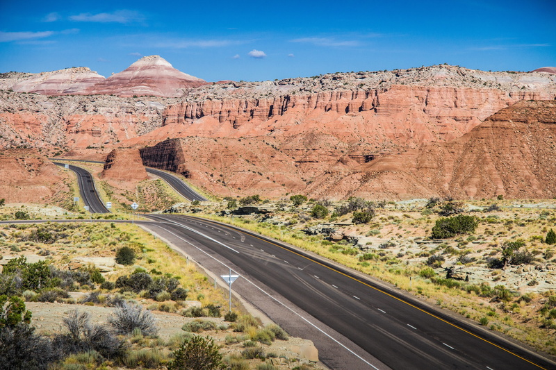scene, photography, interstate, achieve, sky, aerial, rock - object, roadtrip, desert, transport, near, usa, succeed, transportation, discover, sandstone