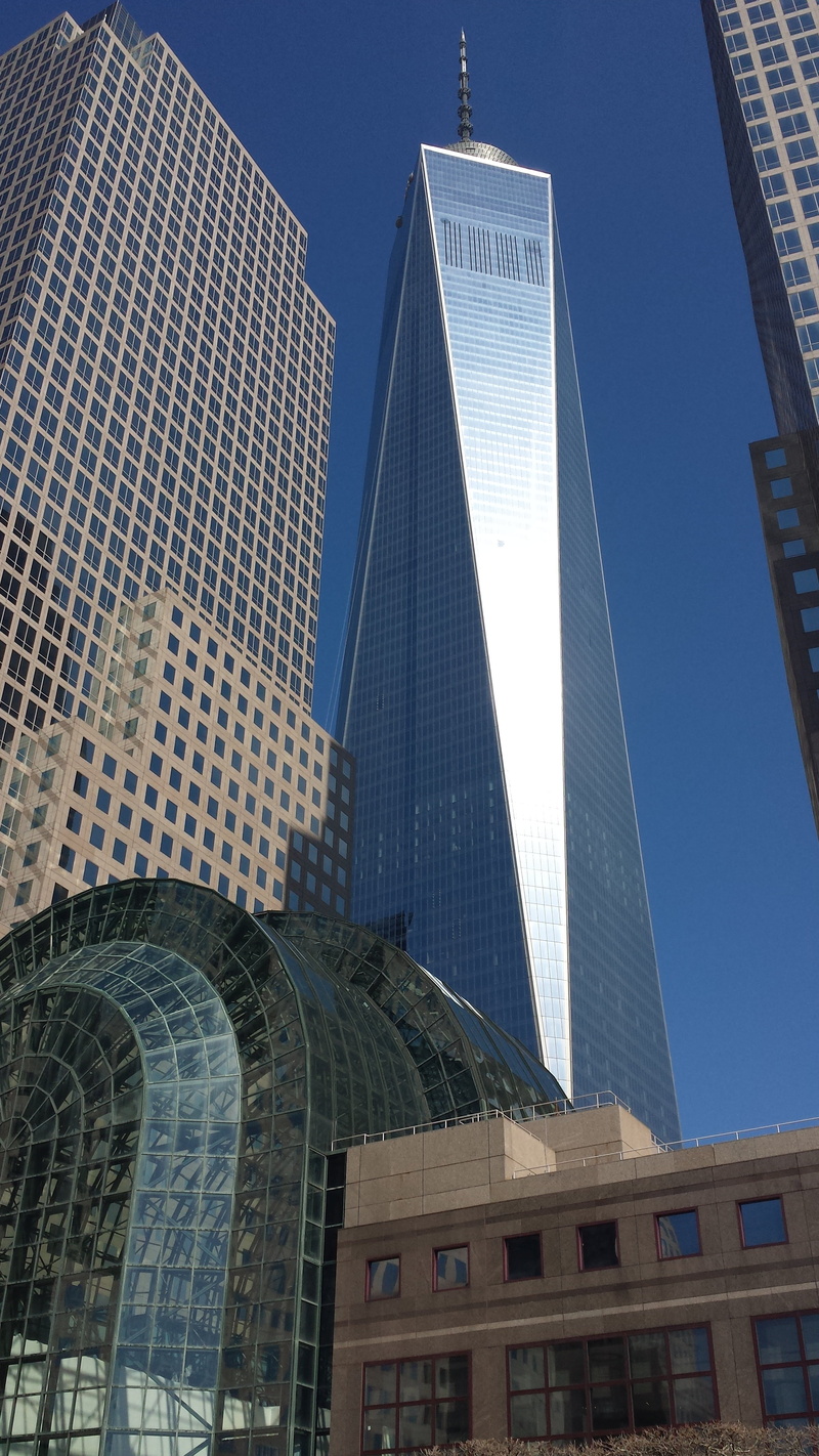 clear sky, low angle view, spire, 4K, steeplechase, architecture, tourism, 1wtc, manhattan, skyscraper, urban Scene, built Structure, sky, travel destinations