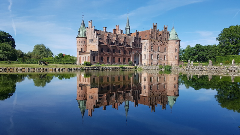 waterfront, holiday, summer, water, landscape, architecture, history, the past, moat, travel destinations, sky, building, architectural, atmosphere, denmark