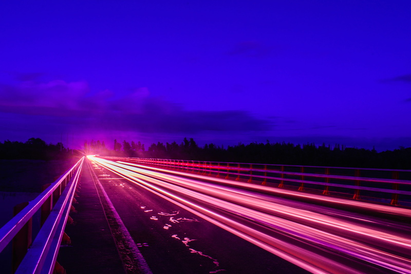 multiple lane highway, sky, long exposition, light - natural phenomenon, transportation, traffic, transport, outdoors, road, architecture, city, nature