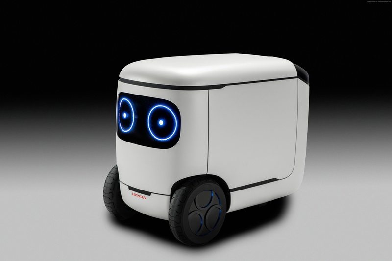 CES 2018, Honda 3E-С18, 4K, robot, 4K