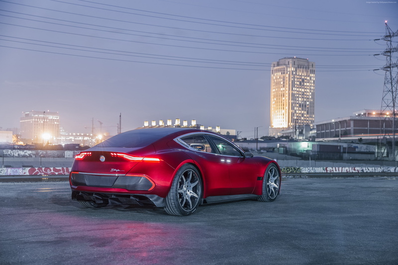street, motor vehicle, city, Fisker EMotion, mode of transportation, office building exterior, building exterior, 4k, power supply, transportation, cable