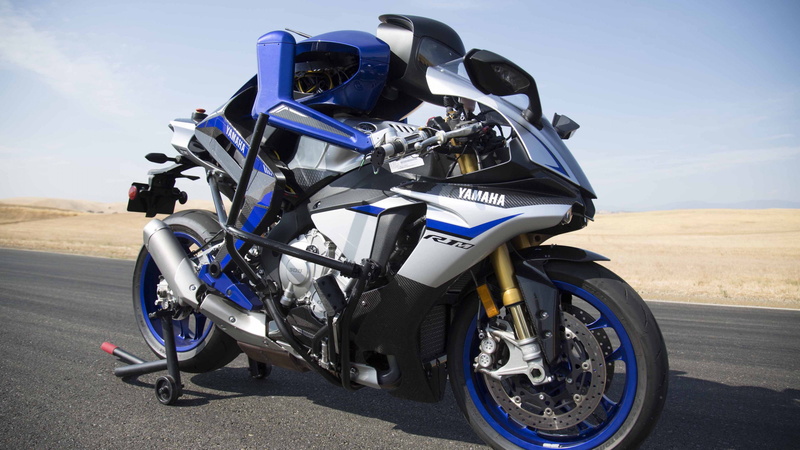 4k, Electric bike, yamaha, white, 4K, blue, r, bike, sports, Yamaha Motobot, black, CES 2018