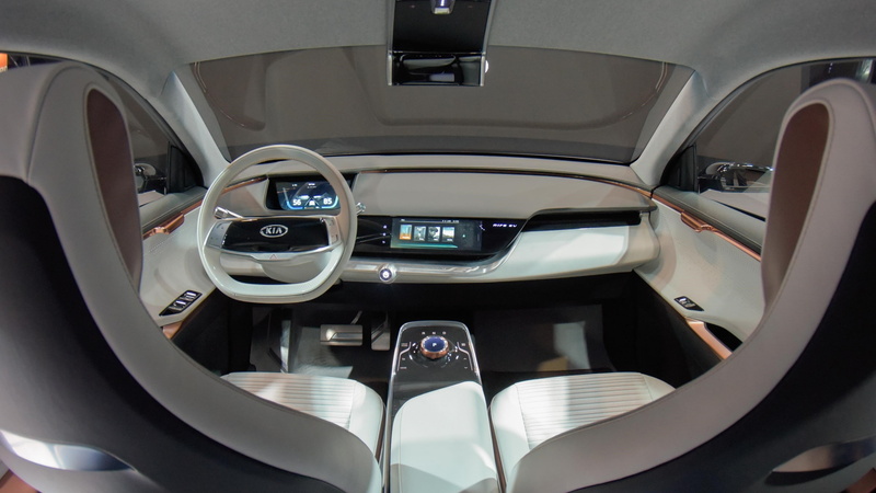 electric car, interior, CES 2018, 4K, car, 4k, Kia Niro EV, gray, black