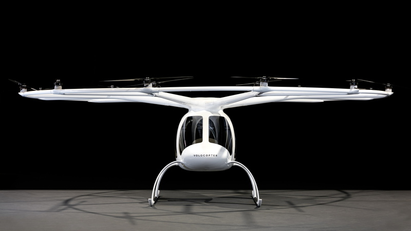quadcopter, Volocopter, CES 2018, white, Intel, 4k, helicopter, 4K