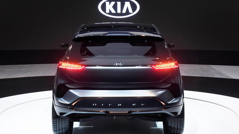 4K, black, CES 2018, 4k, electric car, niro, kia, Kia Niro EV