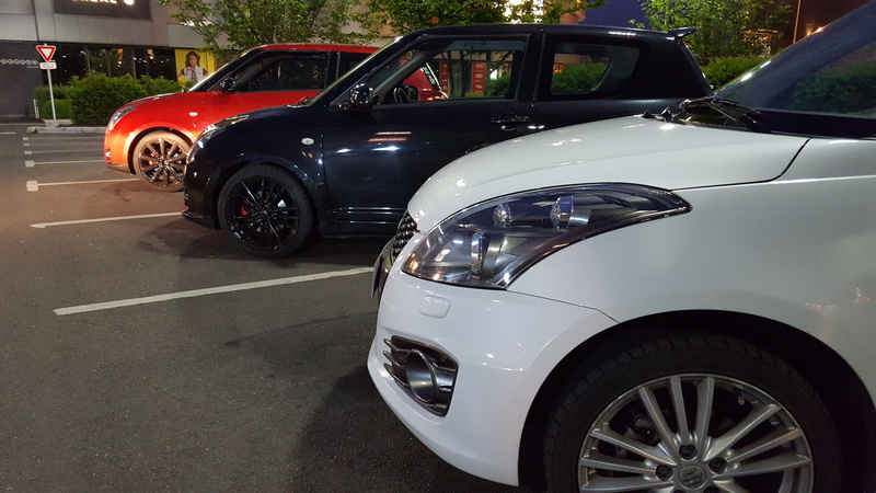 parking lot, Kei car, Suzuki Swift Sport, 5K, car
