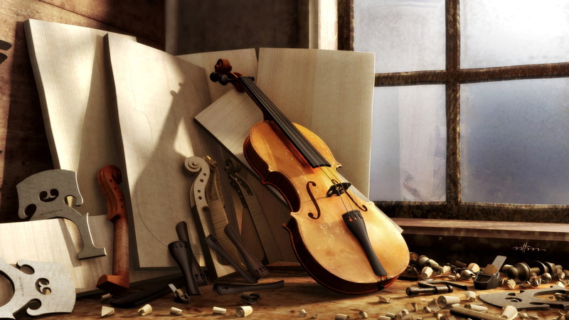 bow - musical equipment, still life, wood, indoors, wall - building feature, sheet, table, home interior, string instrument, music, musical equipment, violin