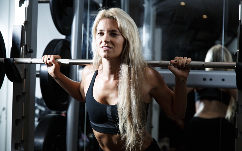 2K, woman, blonde, weight lifting, weight, fitness, lifting, weight bar