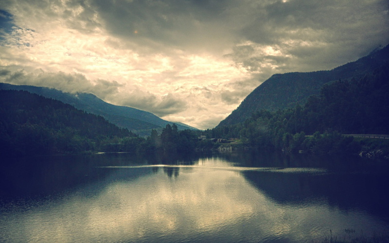 nature, no people, beauty in nature, waterfront, mountain, landscape, lake, mountain range, overcast, scenics - nature, 1080P, forest, trees, water, tranquility