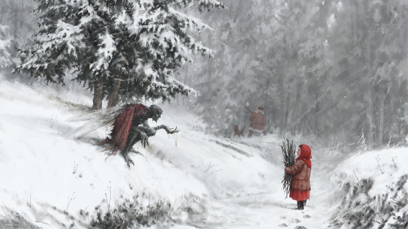 Dark fairy godmother, Go ahead, Jakub Rozalski, take it. It will be our secret., 1080P, Girl